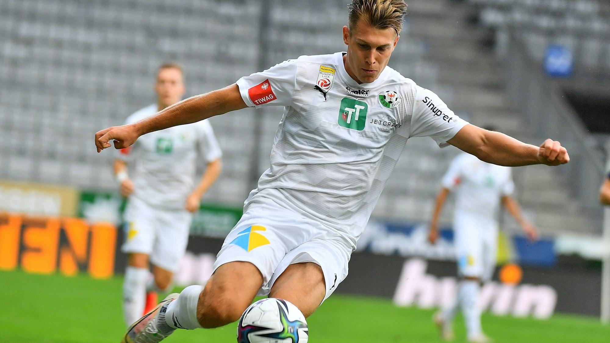 SOCCER - BL, Wattens vs RBS INNSBRUCK,AUSTRIA,11.SEP.21 - SOCCER - ADMIRAL Bundesliga, WSG Tirol vs Red Bull Salzburg. Image shows Tobias Anselm Wattens. PUBLICATIONxNOTxINxAUTxSUIxSWE GEPAxpictures/xAmirxBeganovic