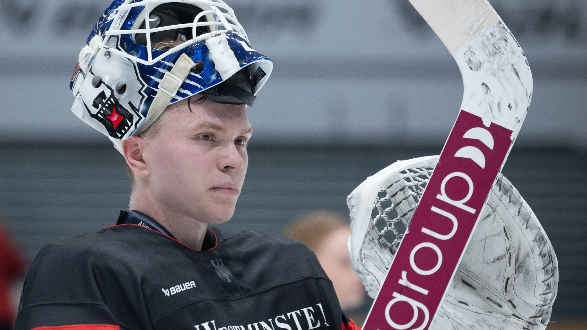 Deutschlands Torhüter Tobias Ancicka. Bei den Kölner Haien verlängerte der 22-Jährige nun seinen Vertrag.