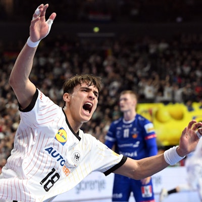 Pure Freude: Julian Köster nach dem entscheidenden deutschen Tor, sechs Sekunden vor Schluss der Partie.