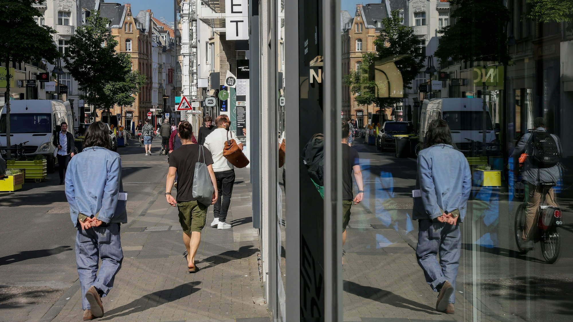 Die inzwischen fast autofreie Ehrenstraße in der Innenstadt