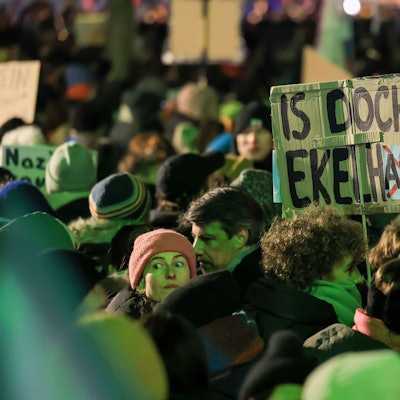 Demo gegen Rechts auf dem Heumarkt.