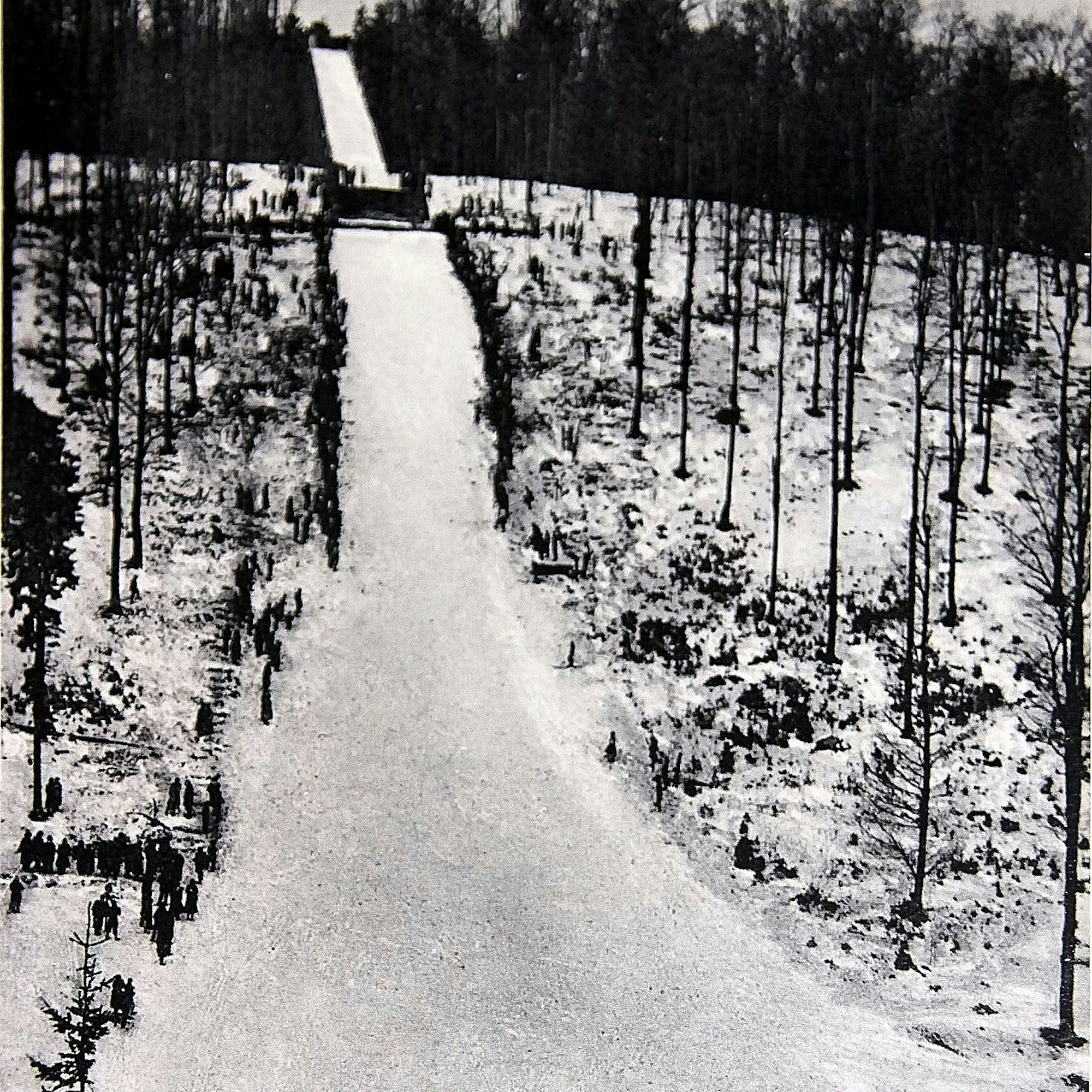 Historisches Bild der Adolf-Hitler-Skischanze aus den Dreißiger Jahren, Archiv Walter Hanf.