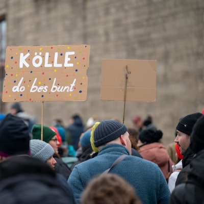 Impressionen von der Großdemo gegen Rechts auf der Deutzer Werft