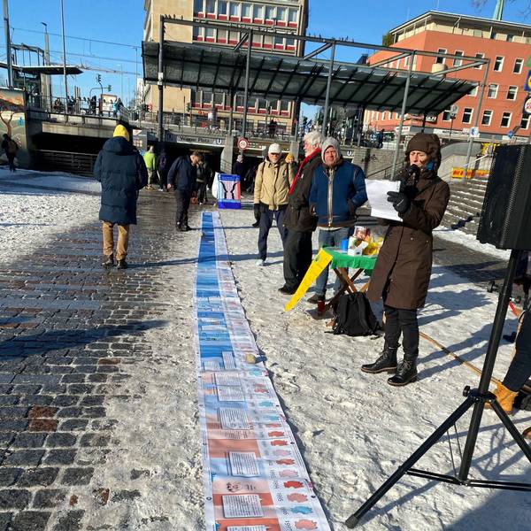 Klima Stripes am Wiener Platz
