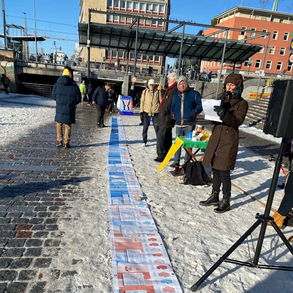 Klima Stripes am Wiener Platz