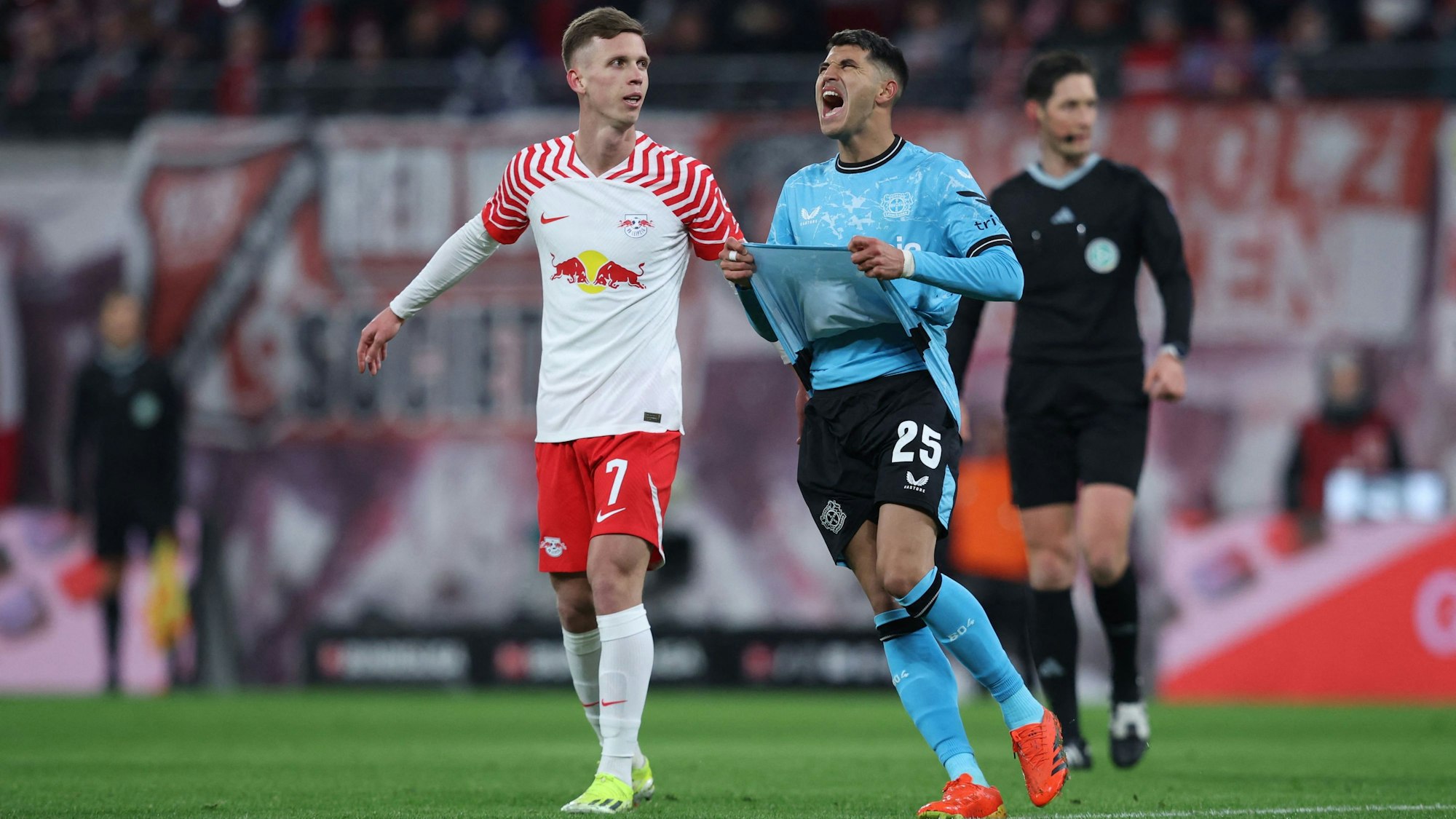 Exequiel Palacios verletzte sich im Spiel gegen RB Leipzig