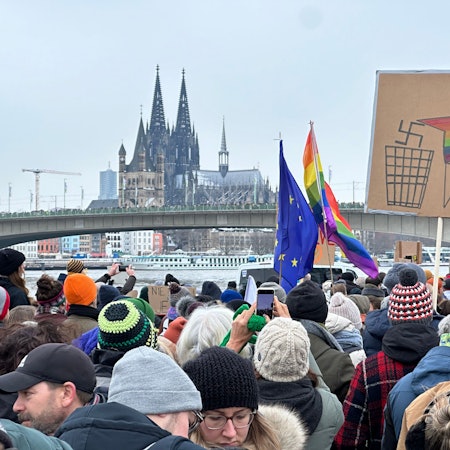 Demonstration gegen Rechtsextremismus am 21. Januar in Köln