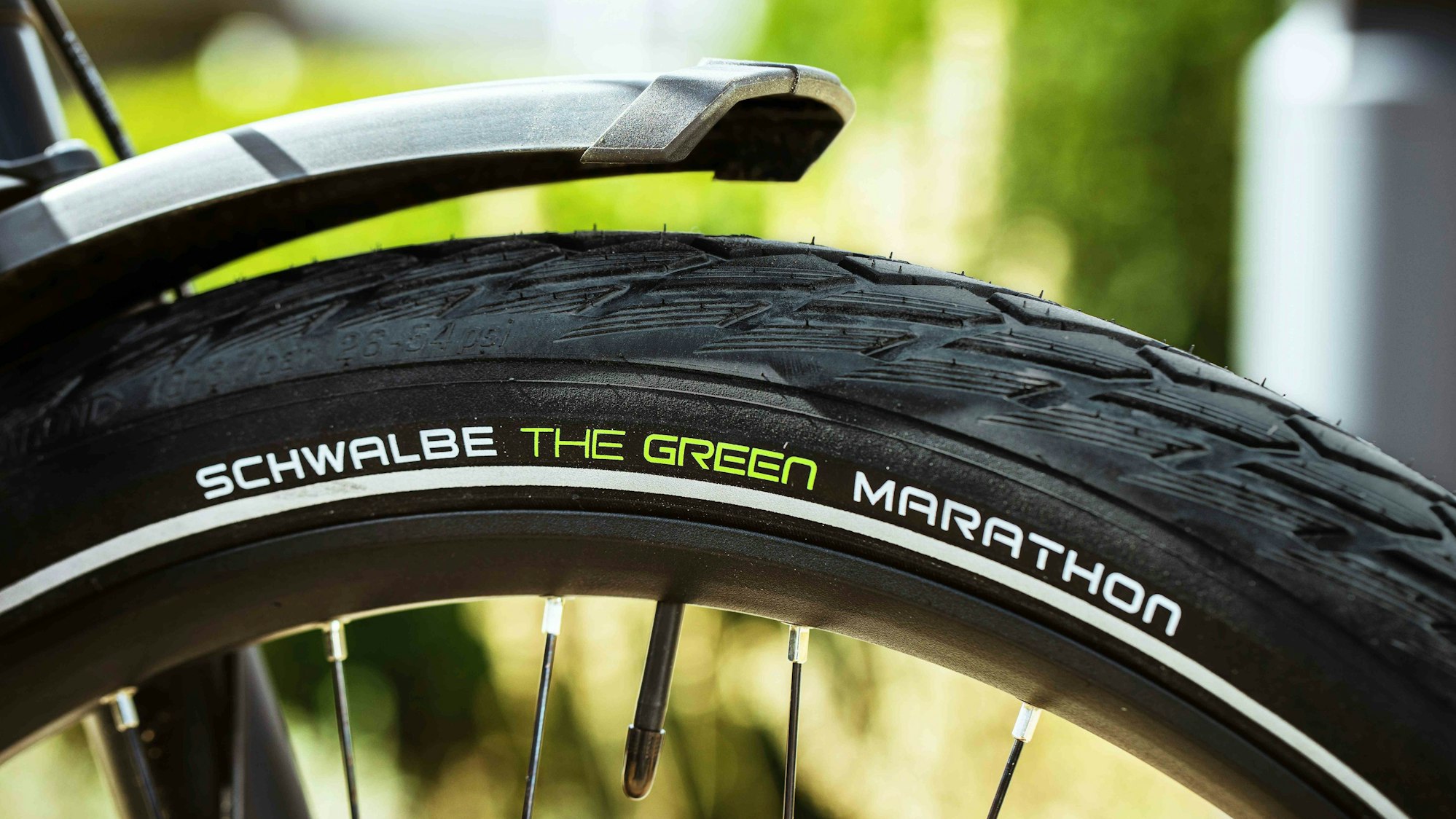 Der Fahrradreifen Green Marathon von Schwalbe.