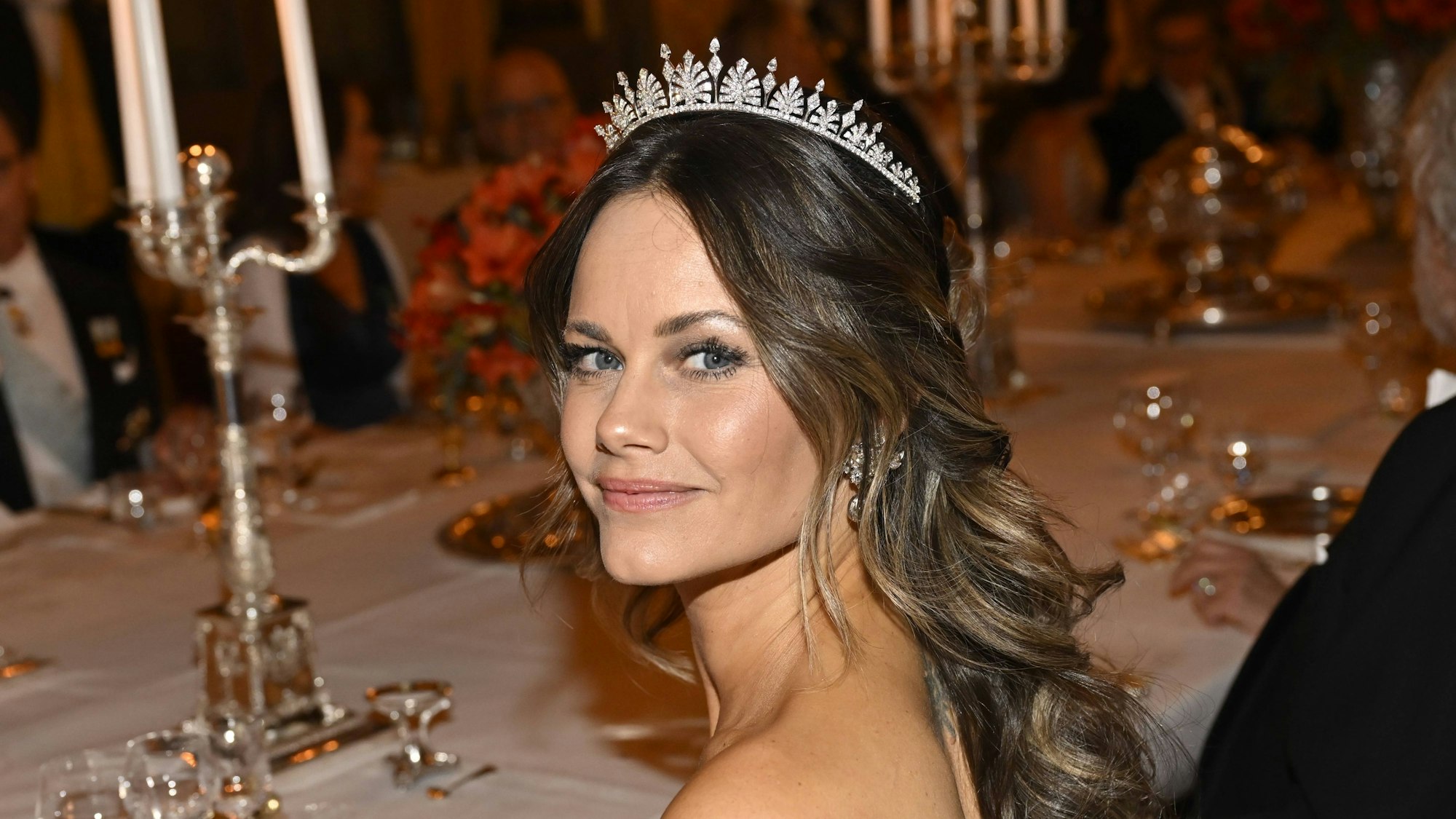 Prinzessin Sofia beim königlichen Abendessen für die Nobelpreisträger im Königlichen Palast.