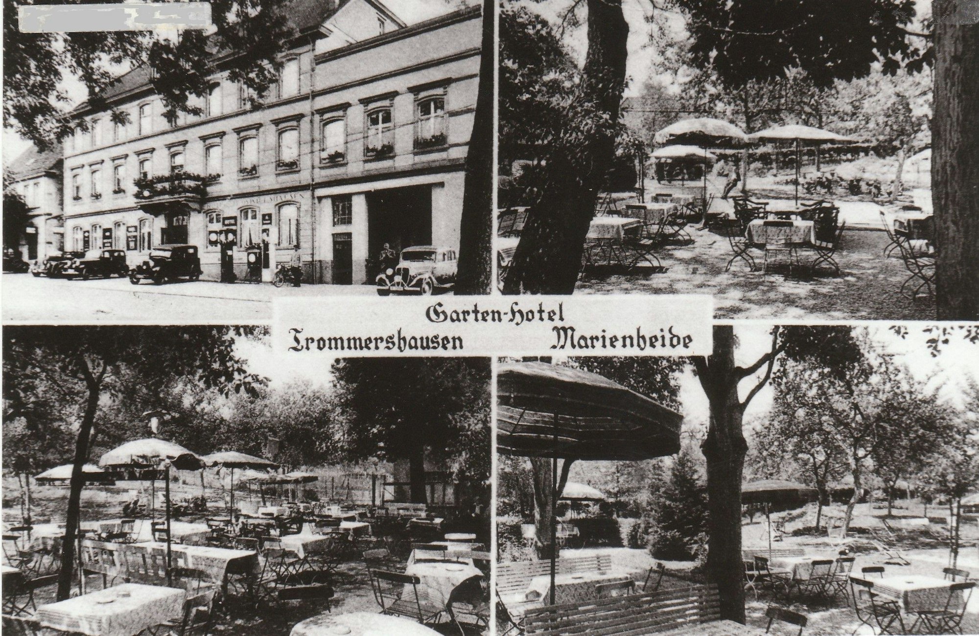 Das Hotel Trommershausen samt Garten als Postkartenmotiv.