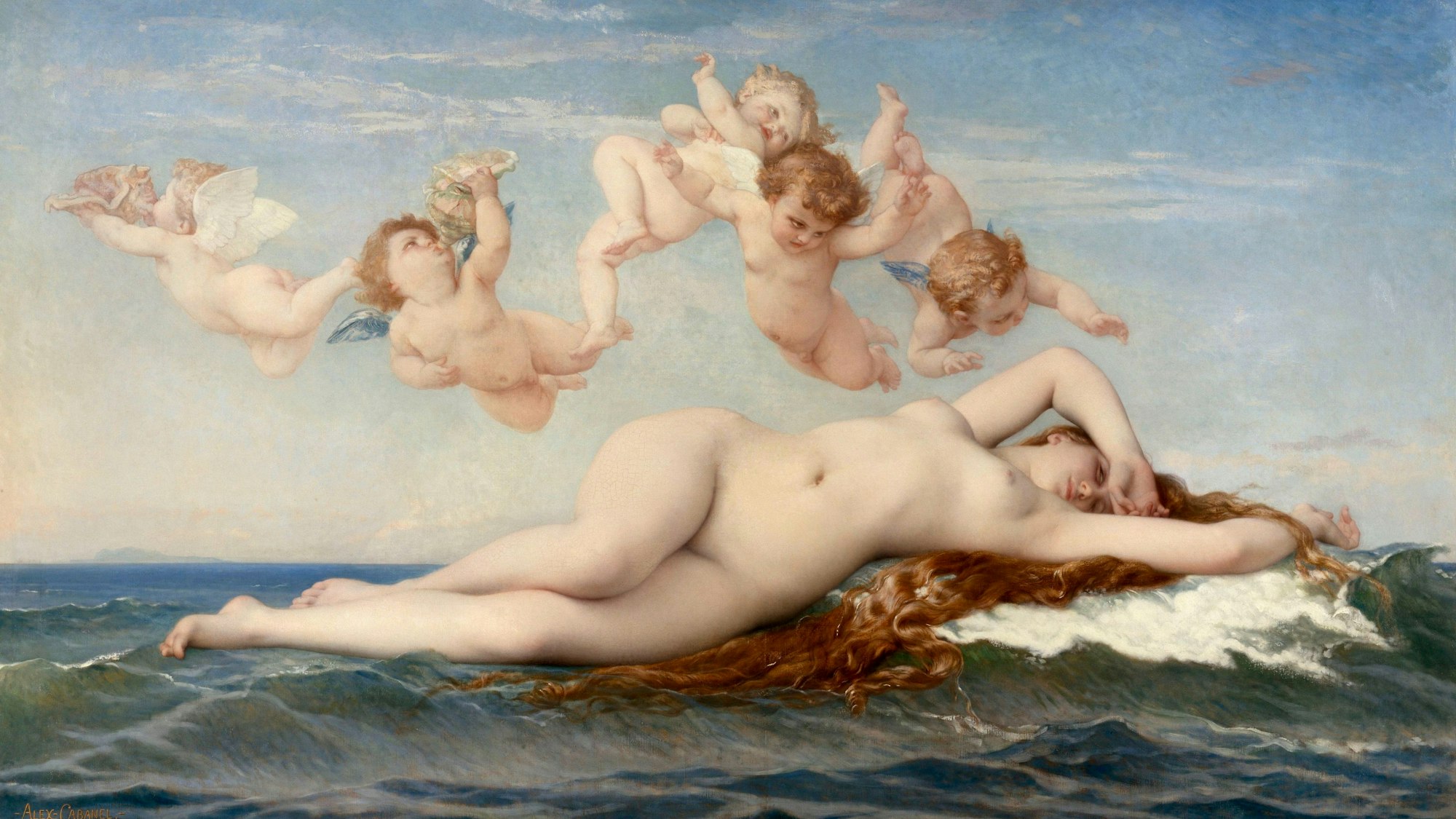 Das Gemälde „Geburt der Venus“ von Alexandre Cabanel ist in der Sonderausstellung „1863 • PARIS• 1874: Revolution in der Kunst“ zu sehen