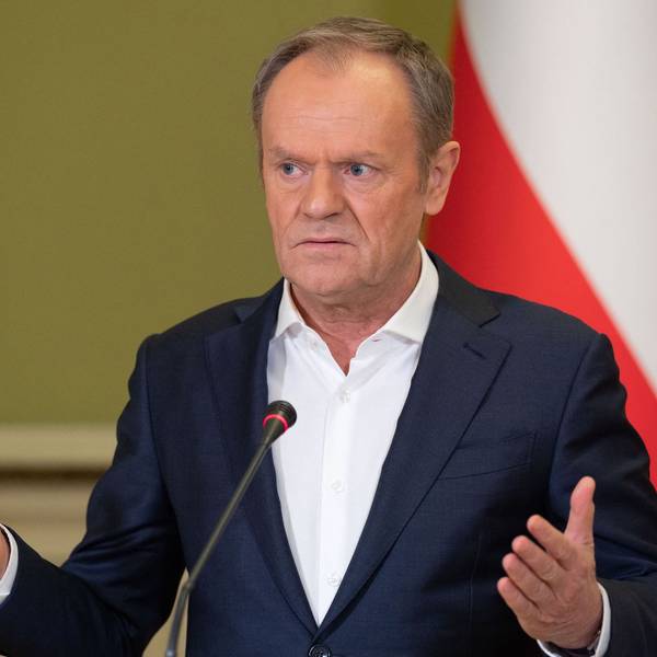 Polens neuer Premierminister Donald Tusk bei einer Rede. (Archivbild)