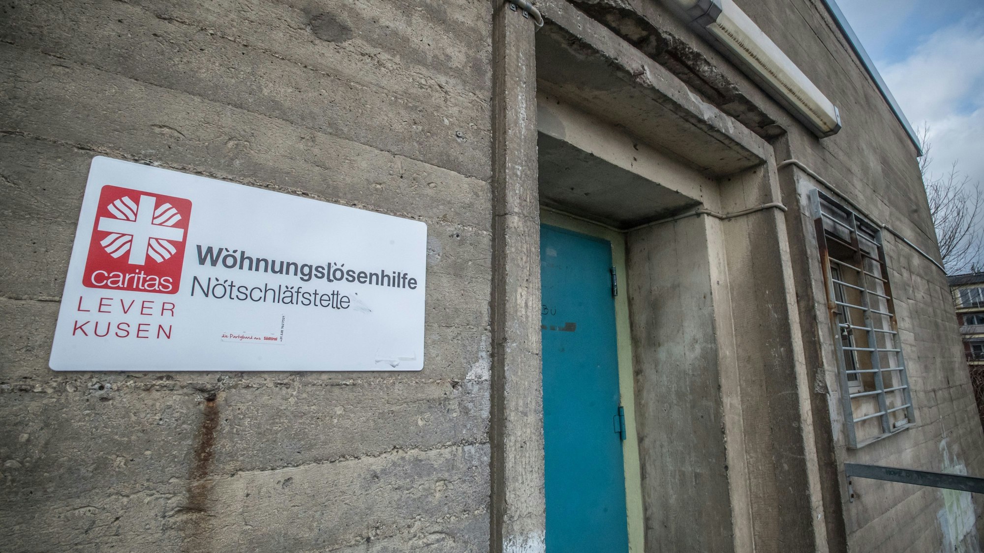 Notschlafstelle Bunker Obdachlosigkeit in Wiesdorf.