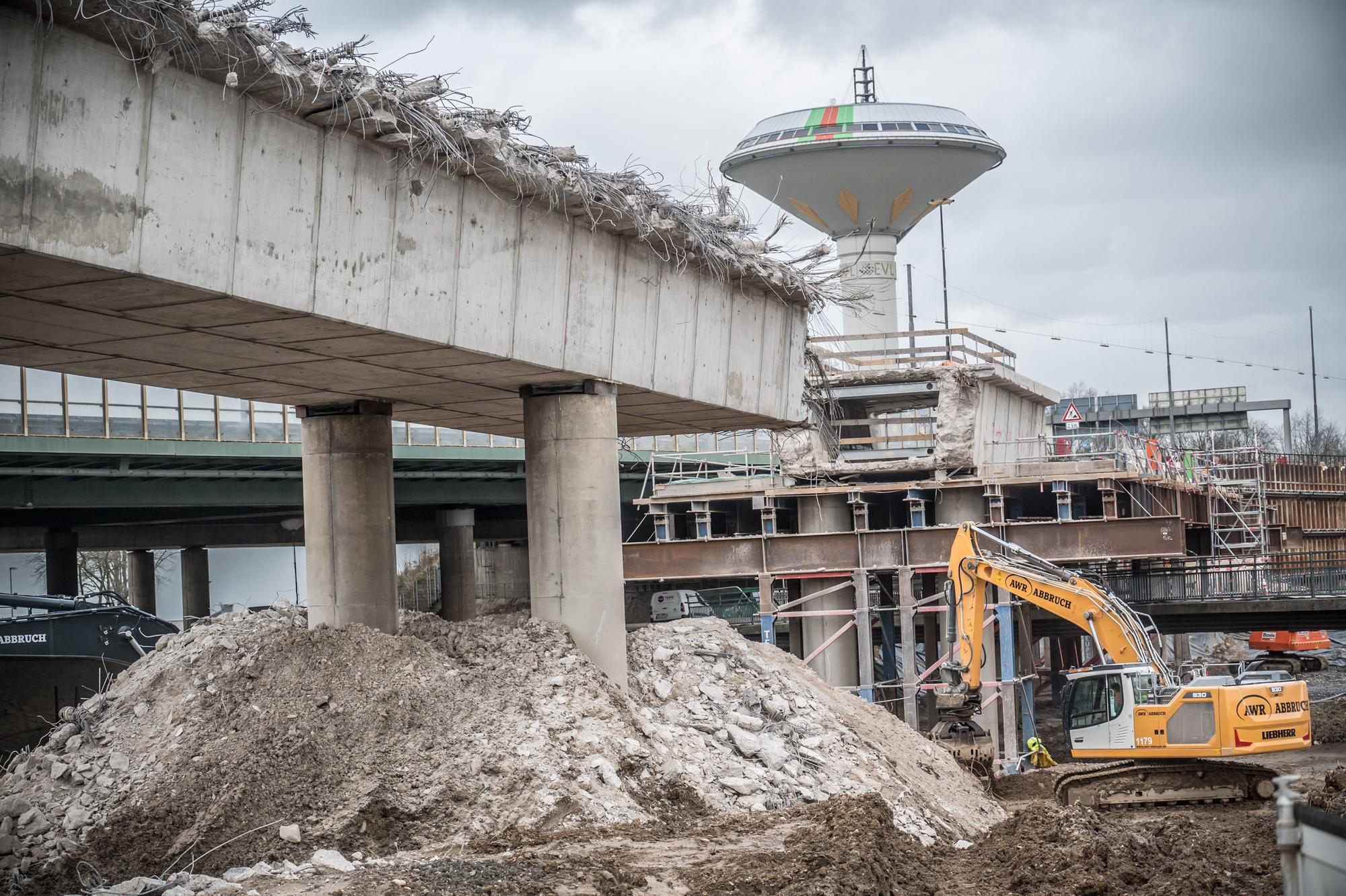 A1-Baustelle, Leverkusener Brücke. Foto: Ralf Krieger