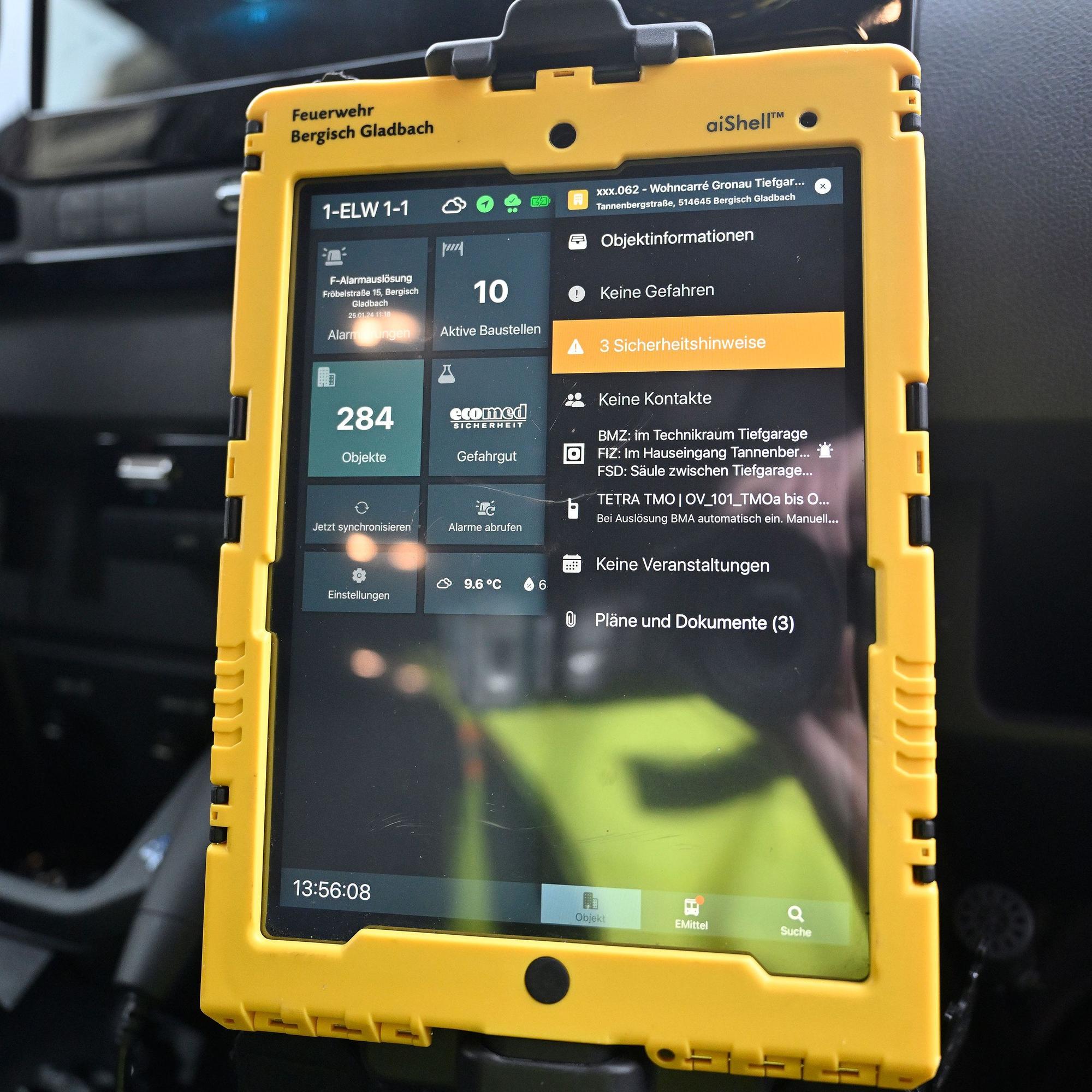 Die Feuerwehr hat jetzt Computer-Tablets.