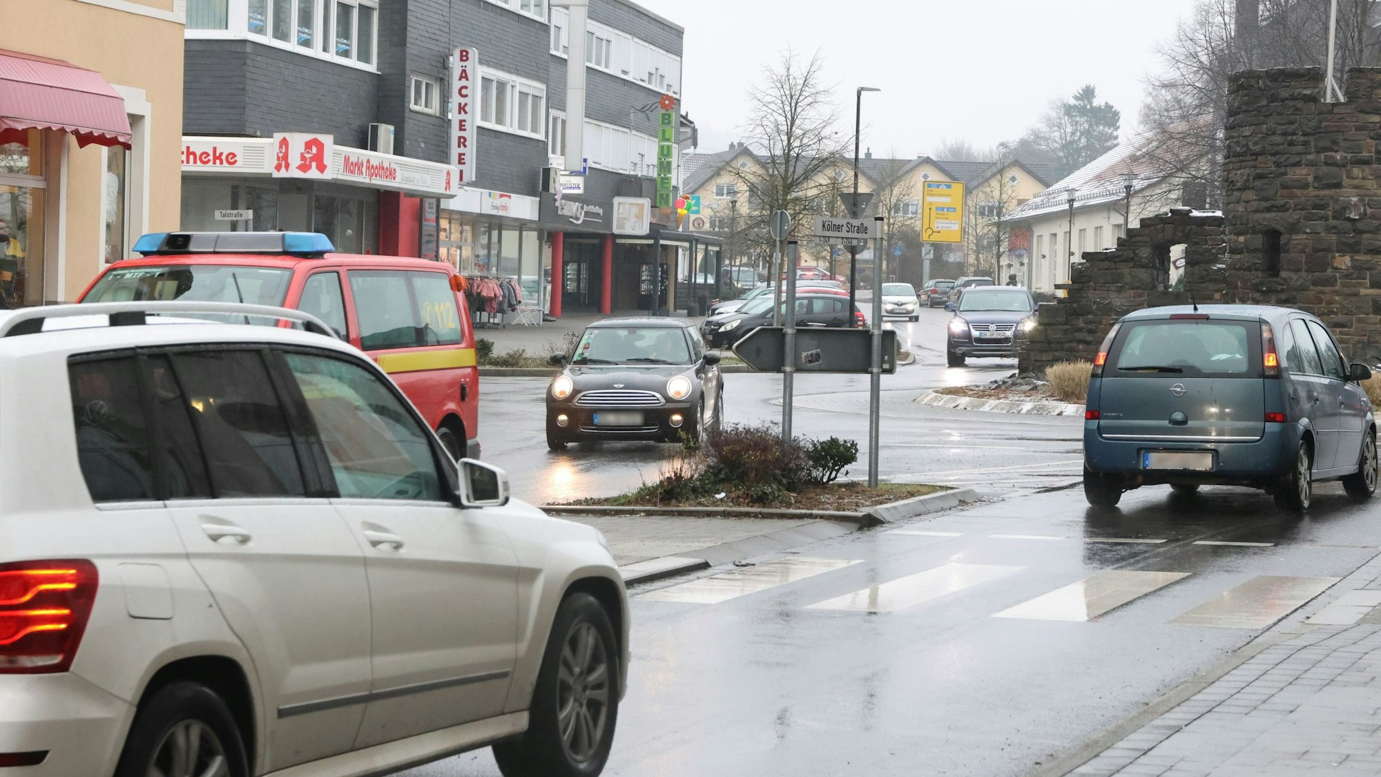 Blick auf die B55 in Bergneustadt