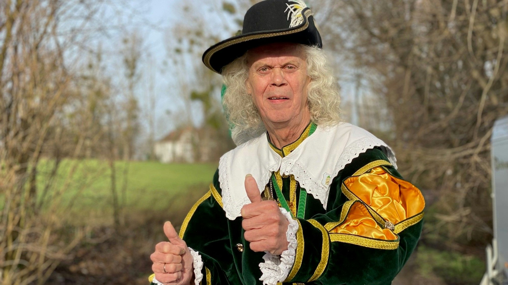 Zu sehen ist Armin Schwerd im Kostüm.