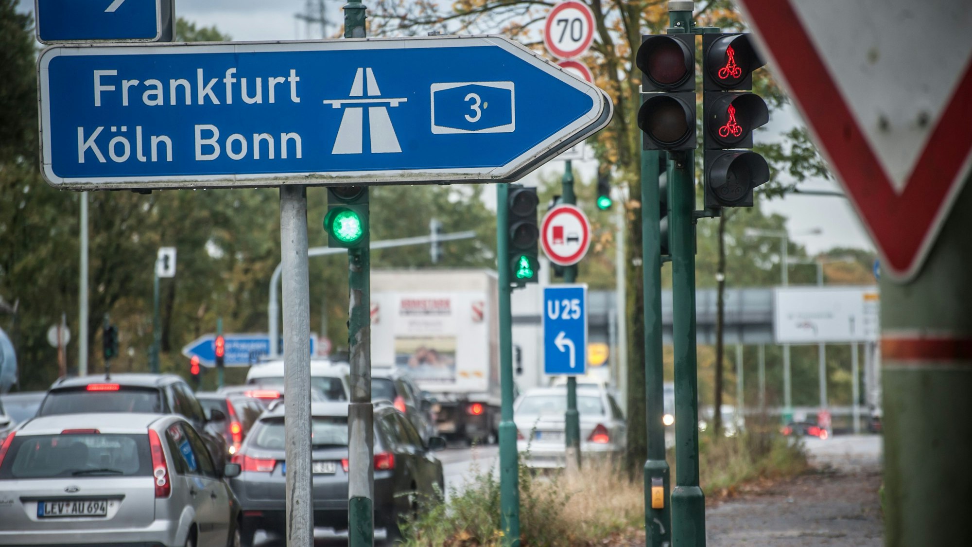Auffahrt leverkusen Autobahn 3. Foto: Ralf Krieger