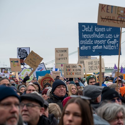 Zehntausende demonstrierten am vergangenen Wochenende auf der Deutzer Werft.
