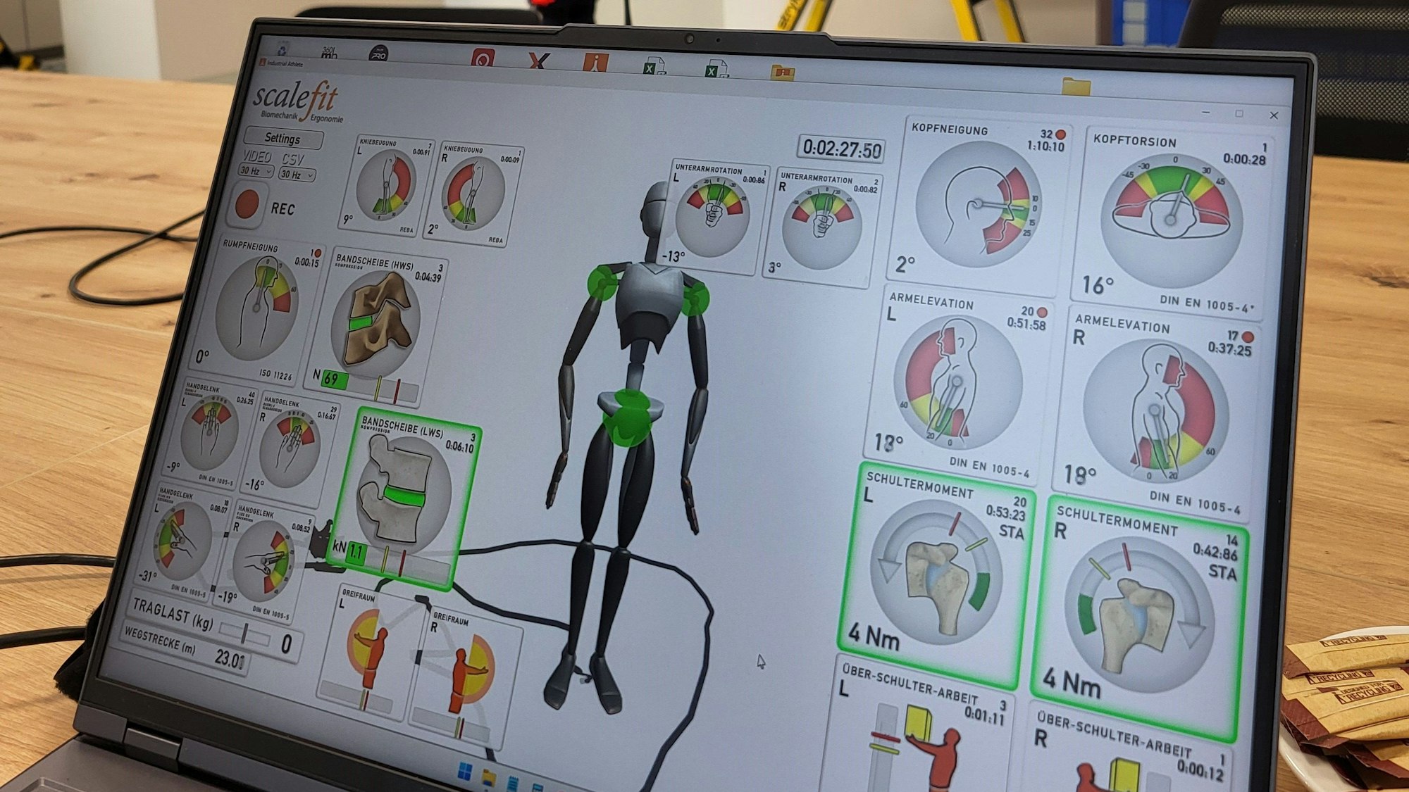 Das Bild zeigt den Bildschirm eines Laptops