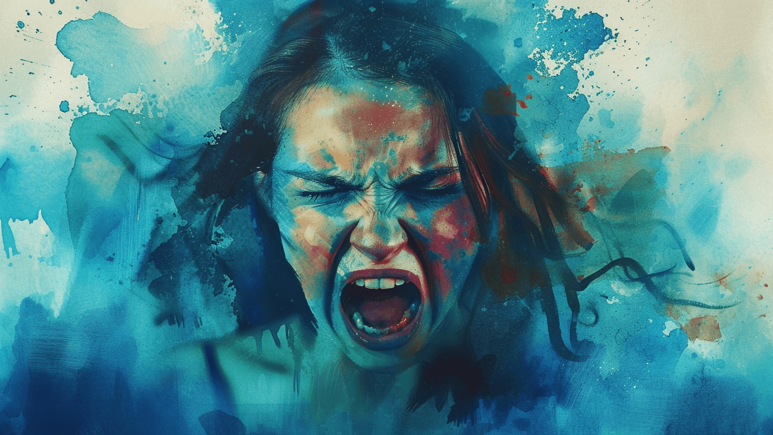 Illustration: Eine Frau mit wütendem Gesichtsausdruck