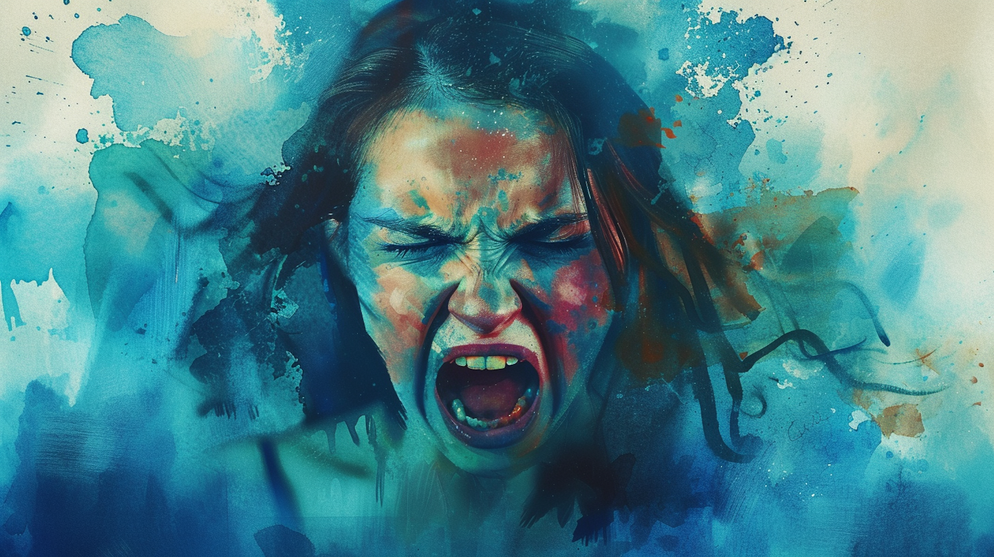 Illustration: Eine Frau mit wütendem Gesichtsausdruck