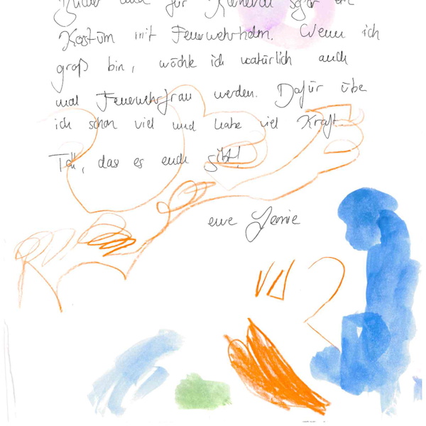 Fanbrief an die Feuerwache in der Kölner Innenstadt