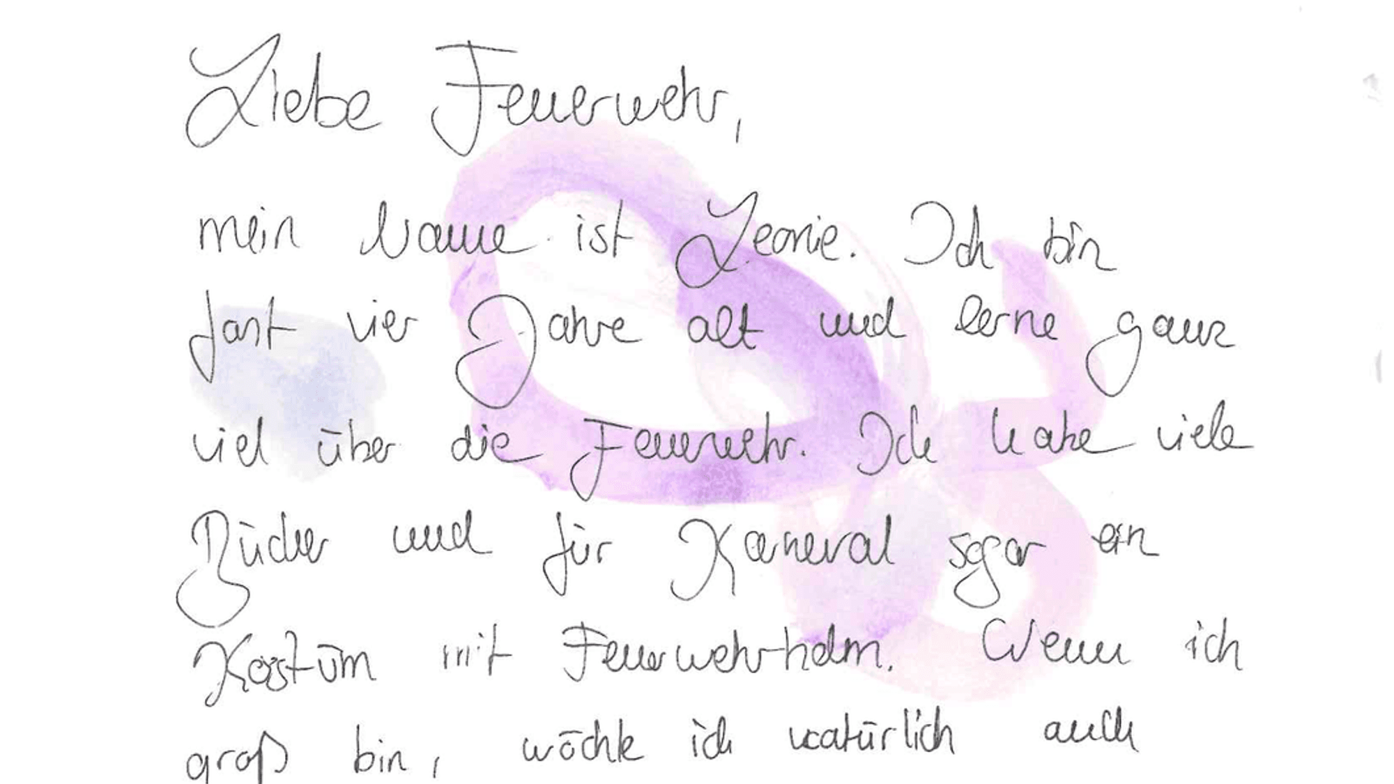 Fanbrief an die Feuerwache in der Kölner Innenstadt