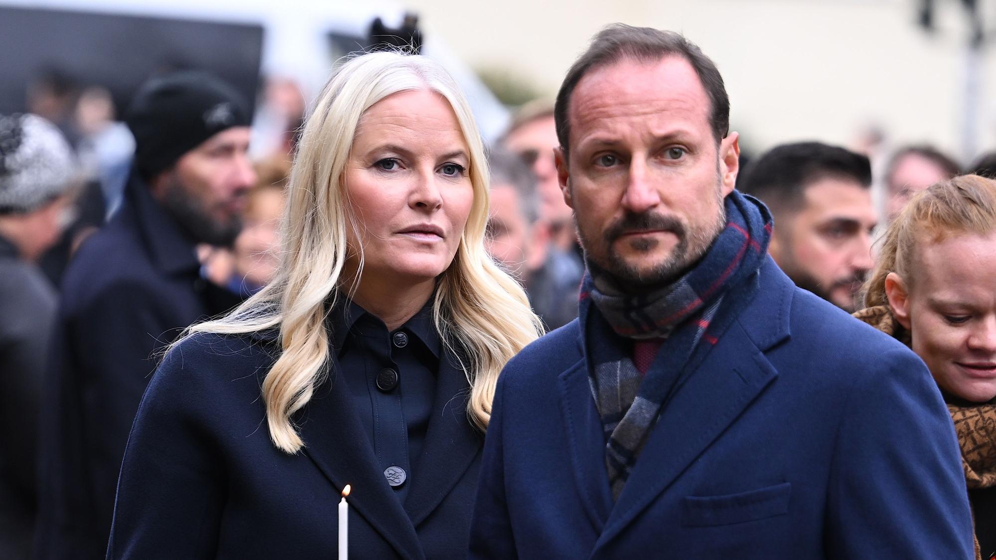 Kronprinz Haakon und seine Frau Prinzessin Mette-Marit bei ihrem Besuch in Berlin.