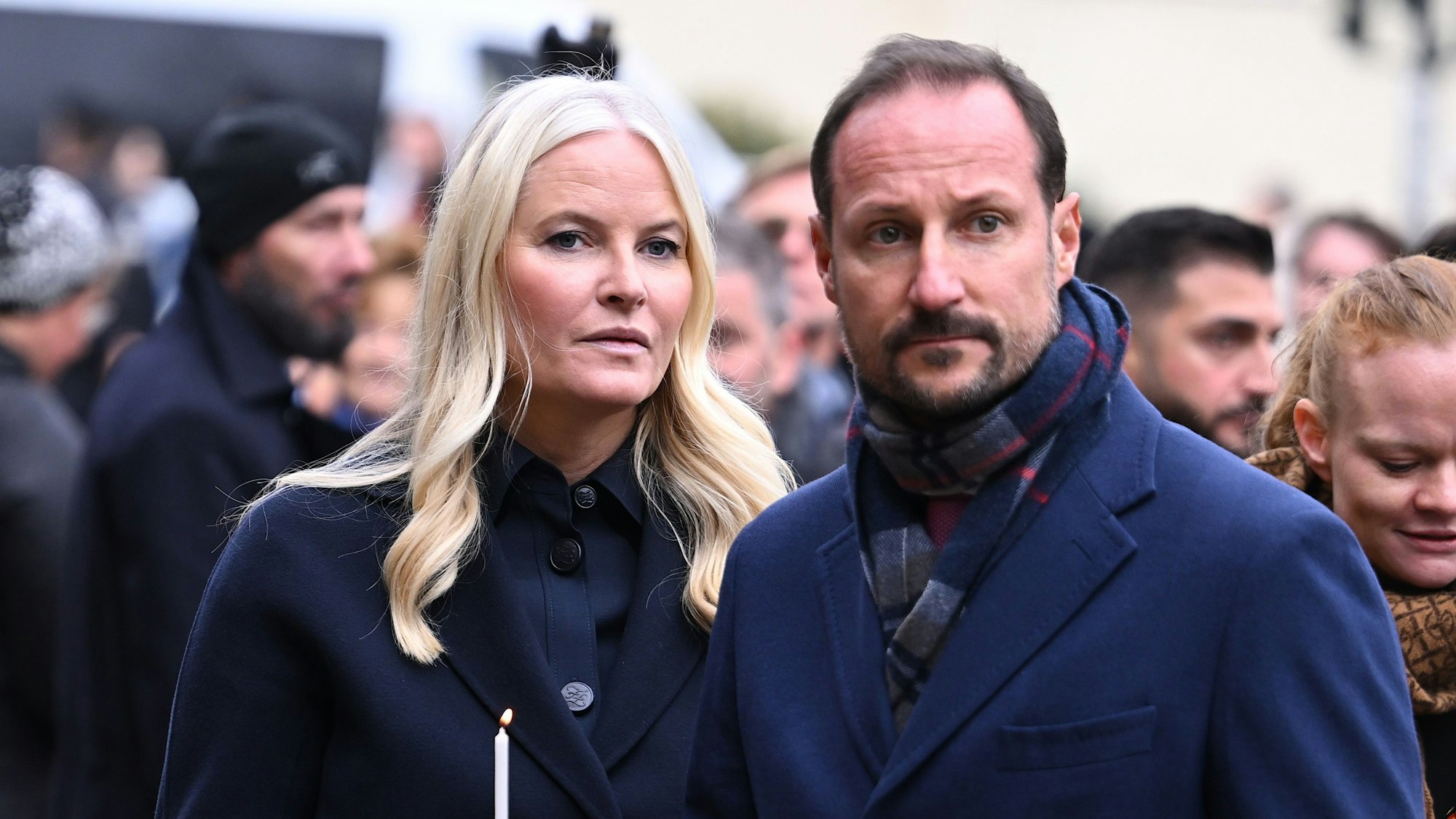 Kronprinz Haakon und seine Frau Prinzessin Mette-Marit bei ihrem Besuch in Berlin.