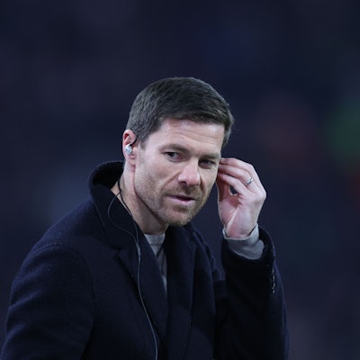 Xabi Alonso vor dem Spiel in Leipzig.