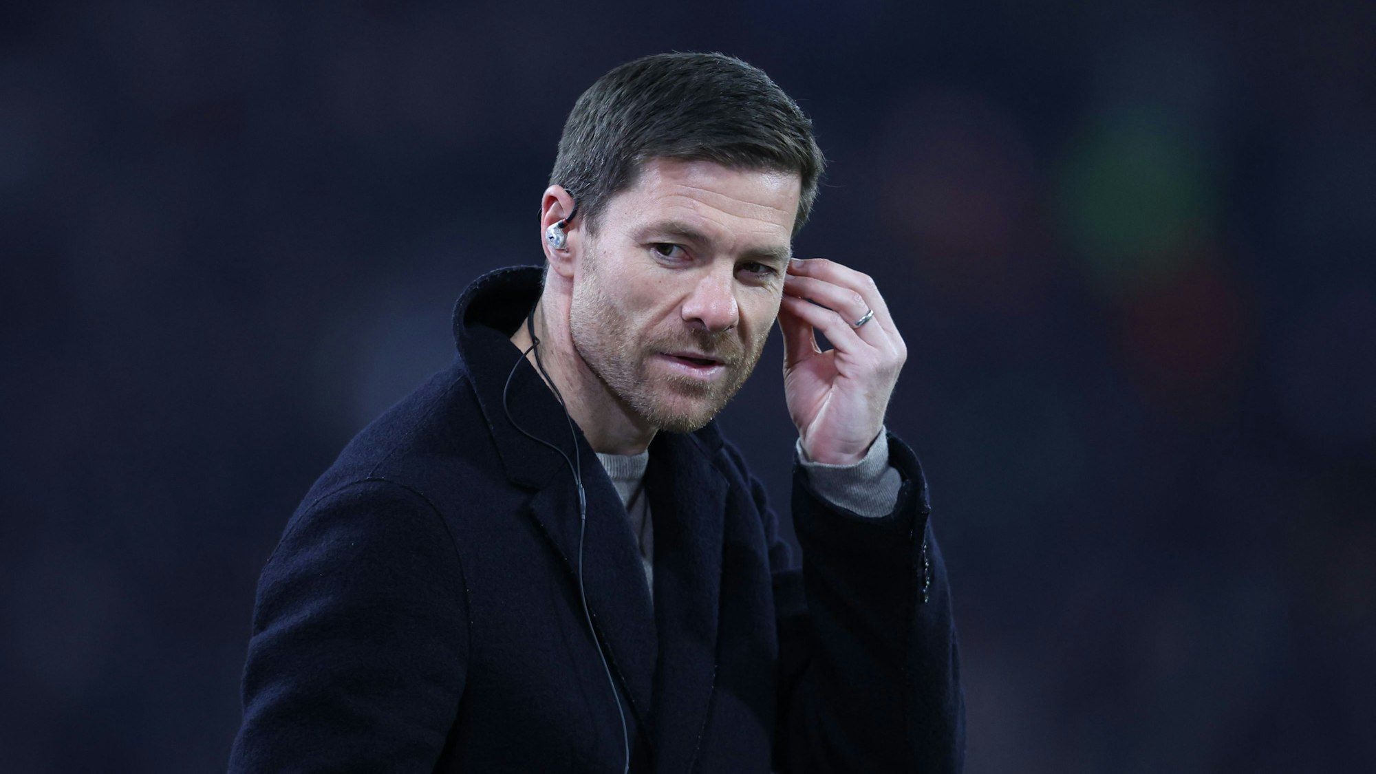 Xabi Alonso vor dem Spiel in Leipzig.