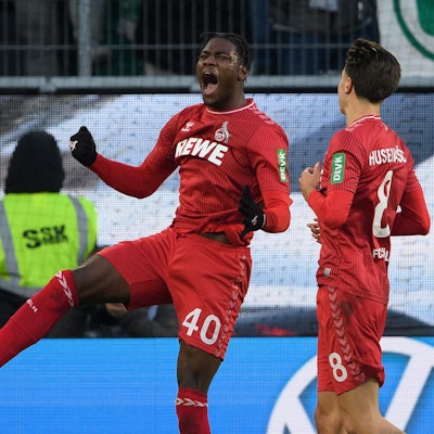 Faride Alidou gelang in Wolfsburg nicht nur der erste Treffer im FC-Trikot. Sondern auch die erste ordentliche Leistung seit seinem Wechsel aus Frankfurt.