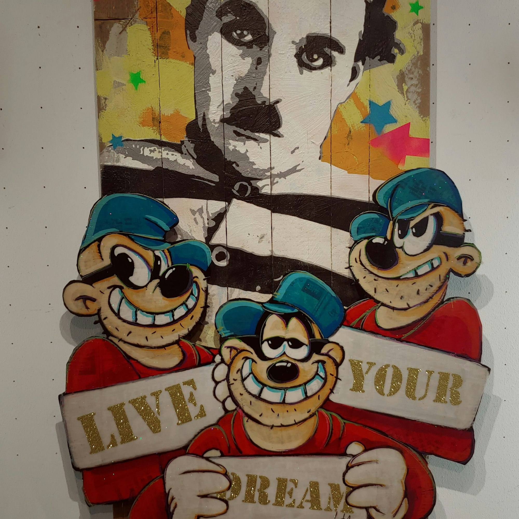 Auch die Panzerknacker und Charlie Chaplin wurden künstlerisch verarbeitet.