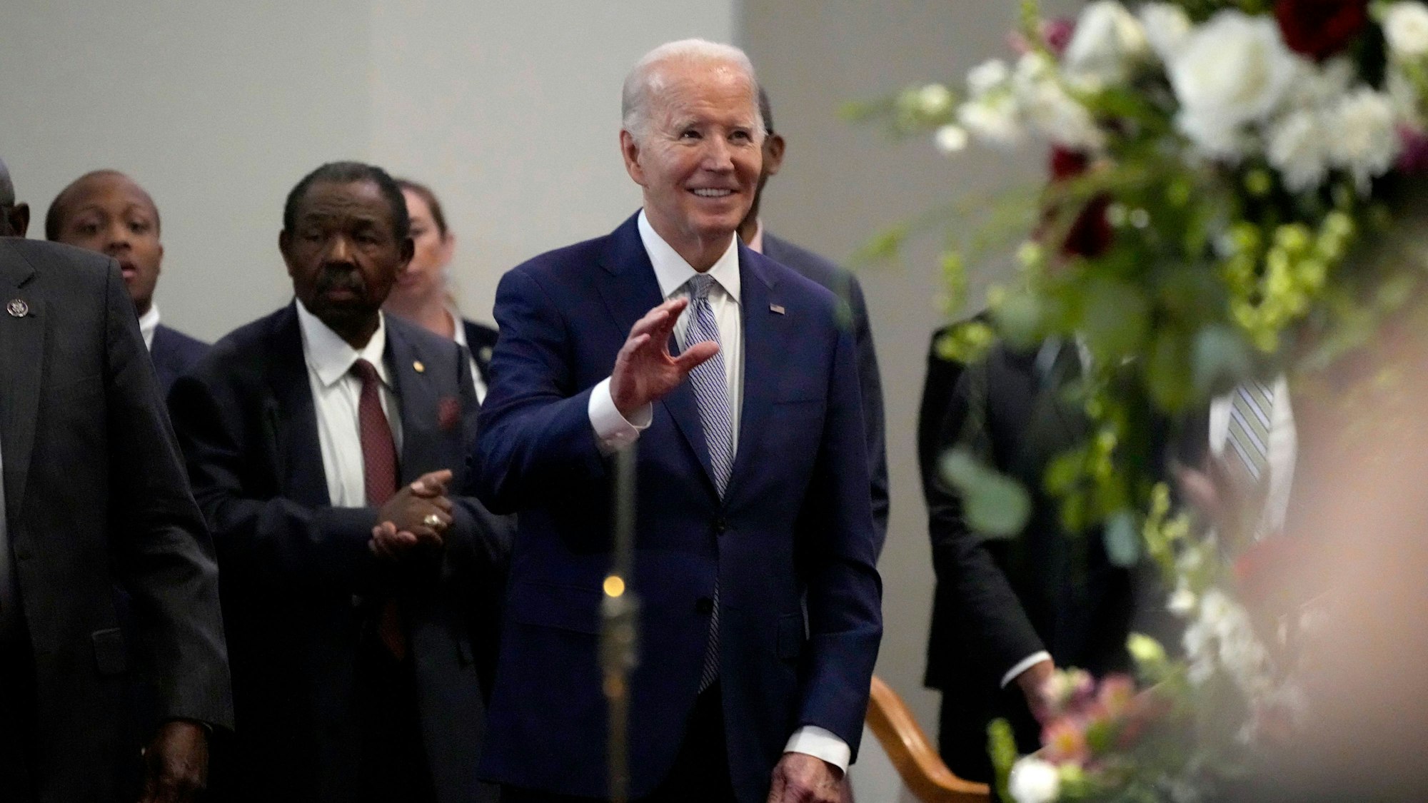 Columbia, South Carolina: Joe Biden, bei einem Gottesdienst in der St. John Baptist Church.