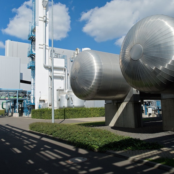 CO2-Aufbereitungsanlage des Vattenfall Kraftwerks mit Co2-Abscheidung in Schwarze Pumpe (Brandenburg).