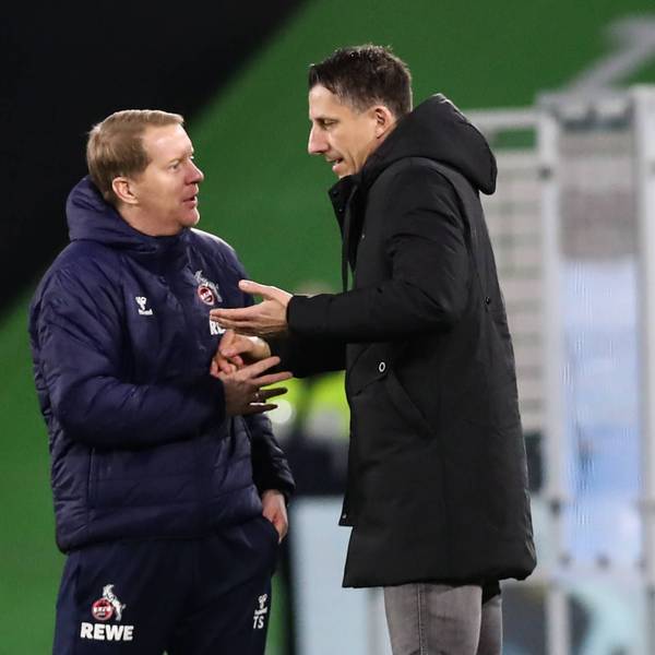 Christian Keller mit Trainer Timo Schultz nach dem 1:1 in Wolfsburg