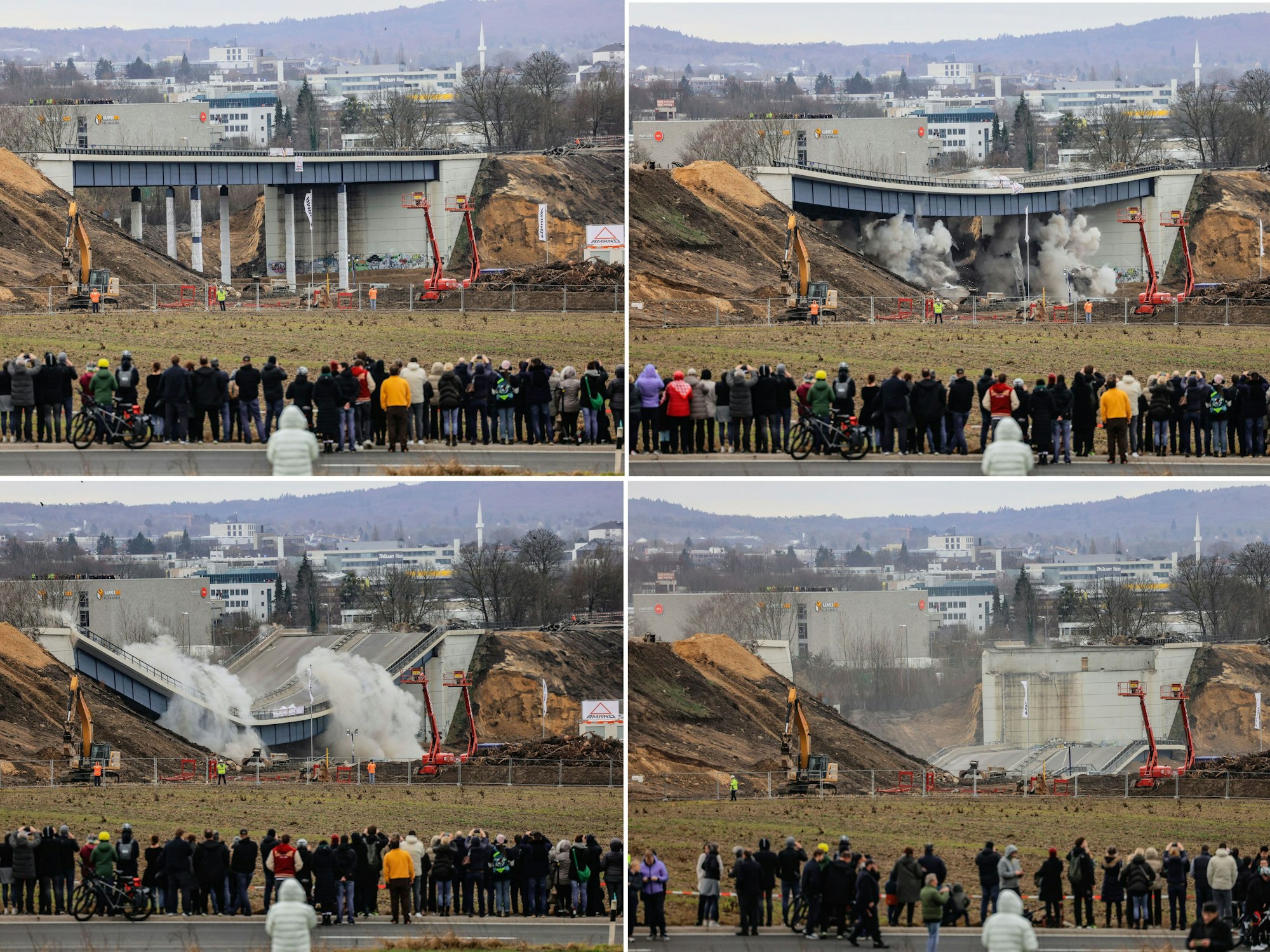 Der Ablauf der Sprengung der Haarbachtalbrücke.