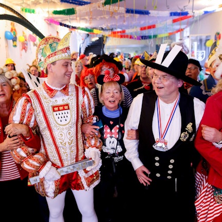Das Kölner Dreigestirn im Haus der Evangelischen Kirche.