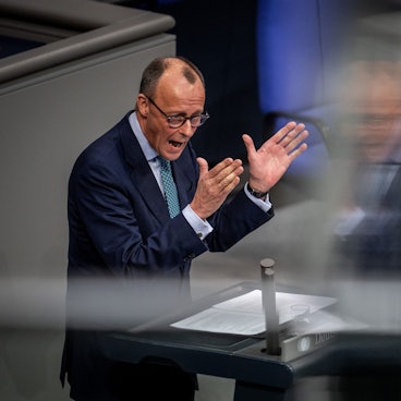CDU-Chef Friedrich Merz spricht am Mittwoch bei der Generaldebatte im Bundestag.