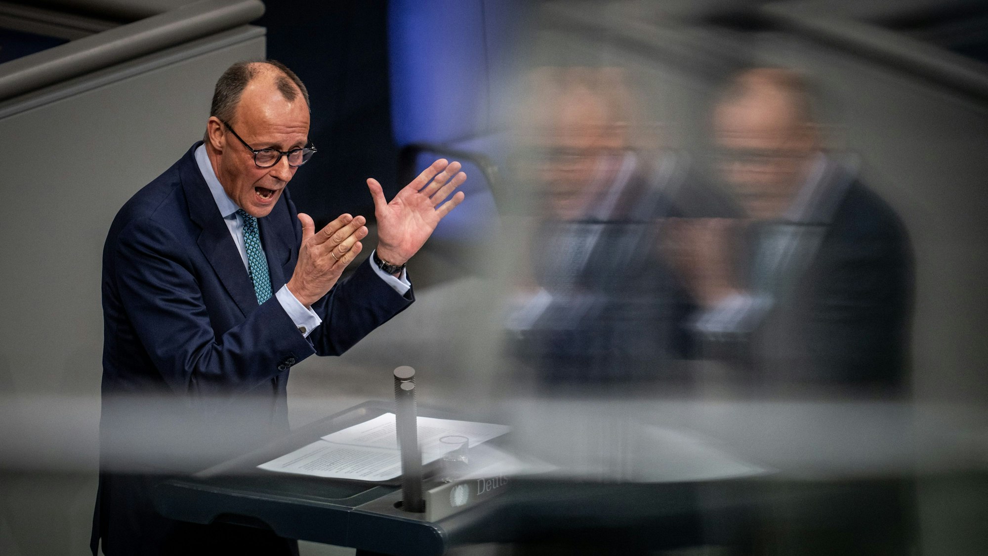 CDU-Chef Friedrich Merz spricht am Mittwoch bei der Generaldebatte im Bundestag.
