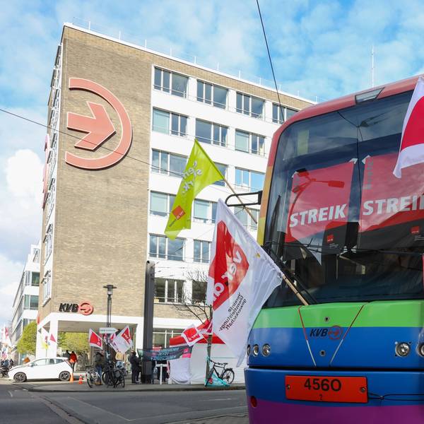 KVB-Streik am Betriebshof West der KVB