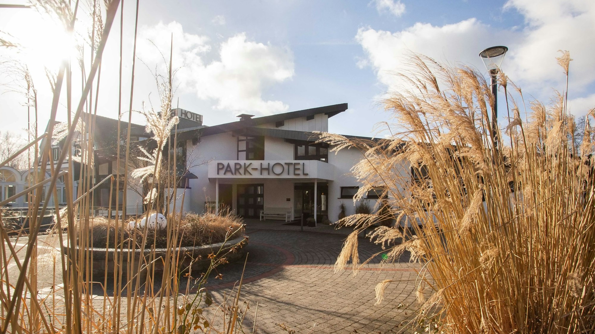 Außenaufnahme des Park-Hotels Anfang Februar 2024.