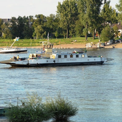 Die Rheinfähre "Fritz Middelanis" aus dem Jahr 1962.