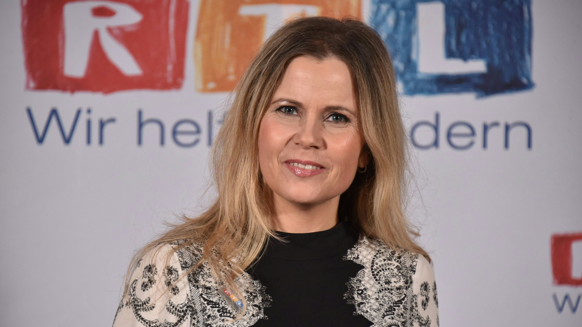 Die Schauspielerin Michaela Schaffrath posiert im November 2019 beim 24. RTL Spendenmarathon.