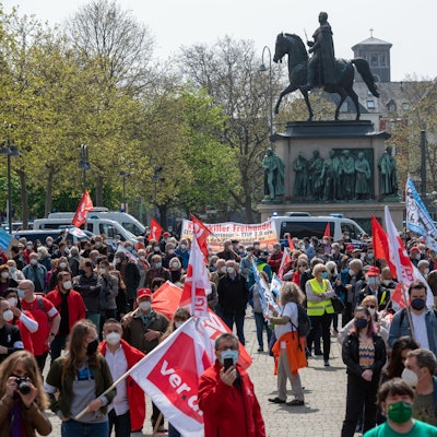 Maikundgebung des DGB auf dem Heumarkt.