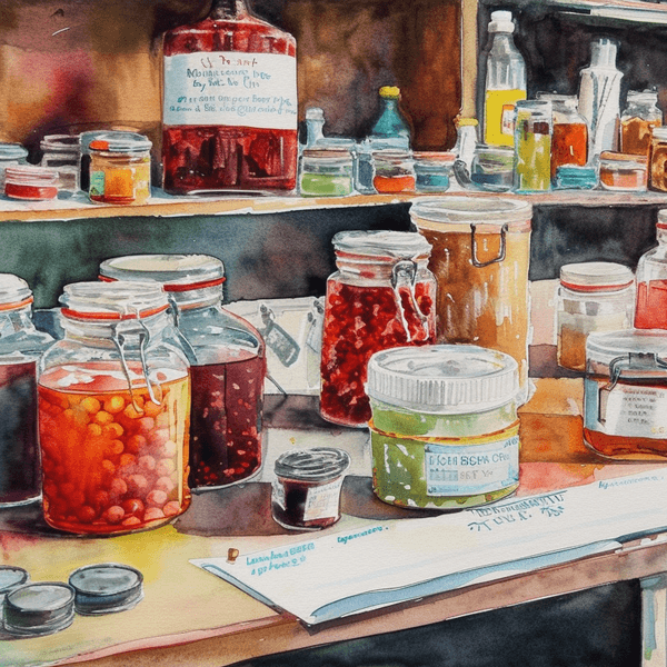 Illustration: Gläser und Etiketten