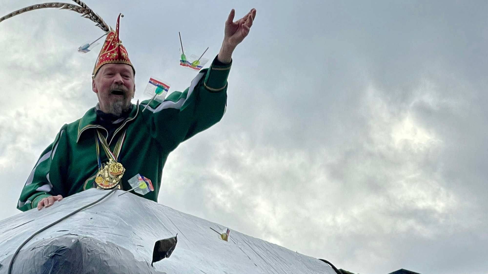 Karbevalszug Eitorf-Bourauel, KG Grün-Weiß Bourauel ging als Zwerge, Michael "Frisch" Breuer als Prinz, sonst ist immer Zugleiter.