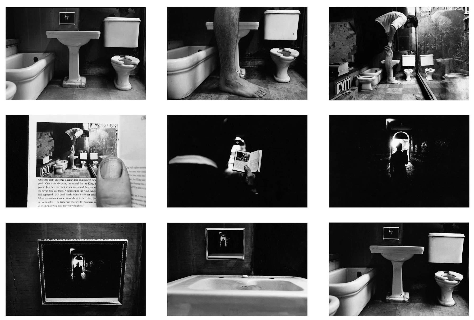 Neun Schwarz-Weiß-Bilder