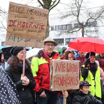 Demonstranten in Waldbröl.